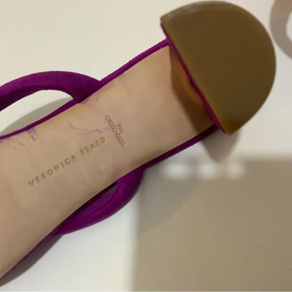VERONICA BEARD Gauley Slide Sandal in Raspberry Purple, Size 9 Retail $325